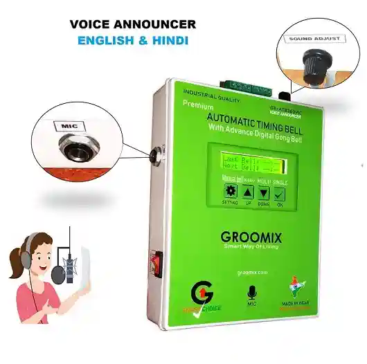 image of Automatic timing bell with Hindi and English voice announcement
