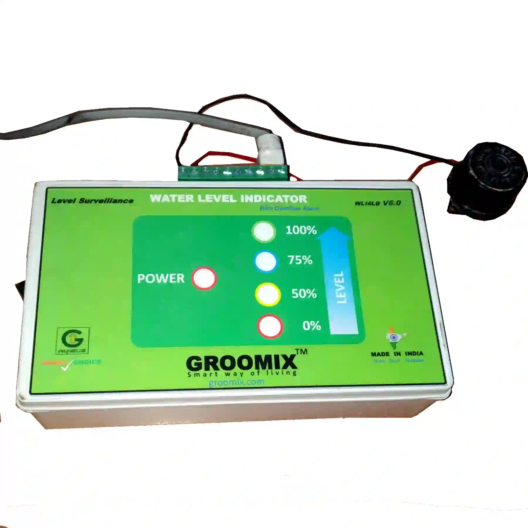 Groomix  Water Level Indicator with overflow alarm Only on Rs.599
